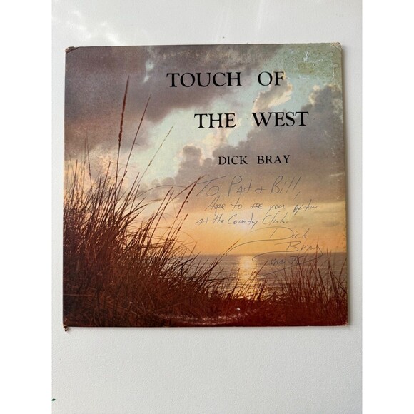 Touch Of The West Dick Bray LP Autographed Hyland Records FR 3805 VG+ Signed